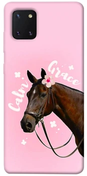 TPU чехол Demsky Horse with flower для Samsung Galaxy Note 10 Lite (A81)