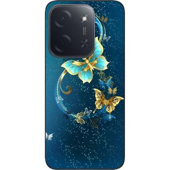 Чехол силиконовый SMTT для Xiaomi Poco C85 с дизайном Красивые бабочки