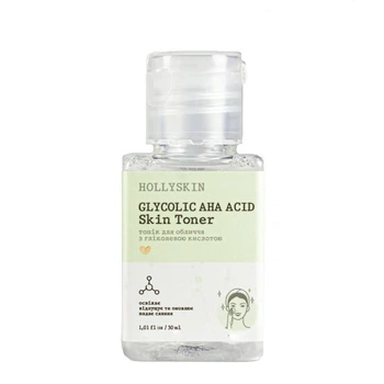 Тонік для обличчя з гліколевою кислотою Hollyskin Glycolic AHA Acid Skin Toner 30 мл