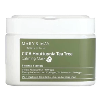 Набір масок для обличчя Mary&May Houttuynia Tea Tree Calming Mask з екстрактом чайного дерева 30 шт