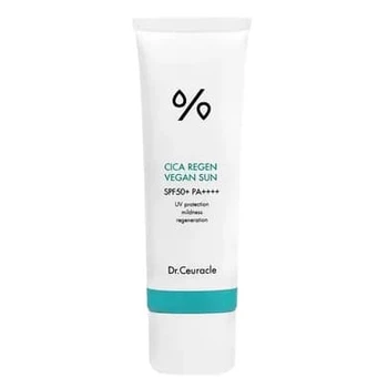 Сонцезахисний веганський крем з центелою азіатською Dr.Ceuracle Cica Regen Vegan Sun SPF50 50 мл