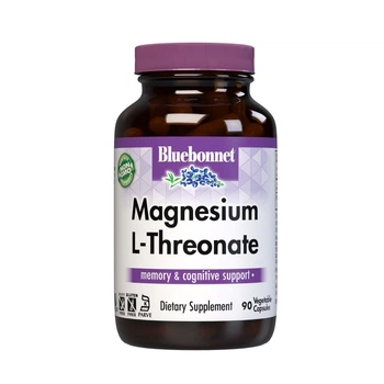 L-Треонат Магнію, Magnesium L-Threonate, Bluebonnet Nutrition, 90 вегетаріанських капсул