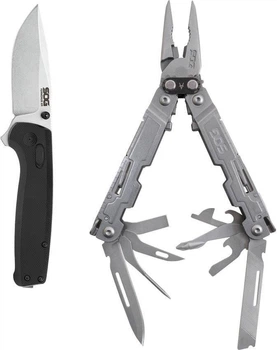 Подарочный комплект SOG Terminus XR D2 и PowerAccess Daily Carry Bundle, нож + мультитул