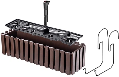 Skrzynia balkonowa Kadax Glifada 58 x 18 x 16.5 cm Brązowa (K8431)