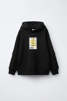 Худи черное с капюшоном для мальчика zara 9-10 лет 140 см