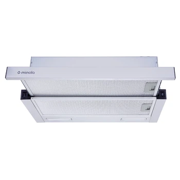 Кухонная вытяжка Minola HTL 6215 I 700 LED, телескопическая вытяжка на кухню, нержавеющая сталь, 700 куб.м.