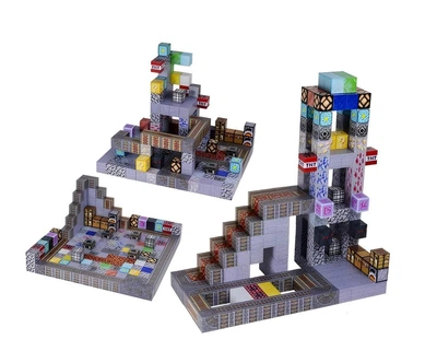 Детский магнитный конструктор Minecraft Пещера с шахтой, 224 детали