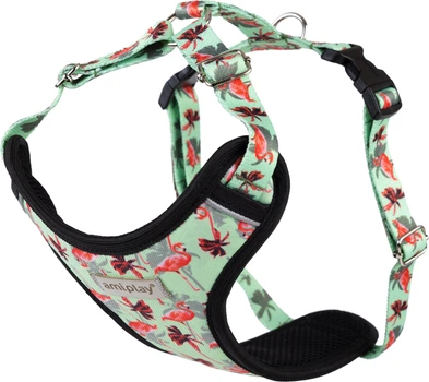 Шлейки для собак Amiplay BeHappy Discovery Flamingo M (5907563297890)