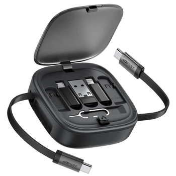 Дата кабель Acefast J3 box 5-in-1 60W (0.95m) (Black) (244355)