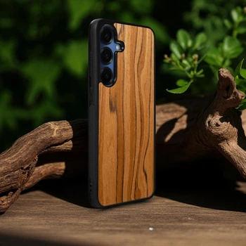 Накладка SkinBacker Wood для Samsung Galaxy S25 Plus Римская оливка (80173)