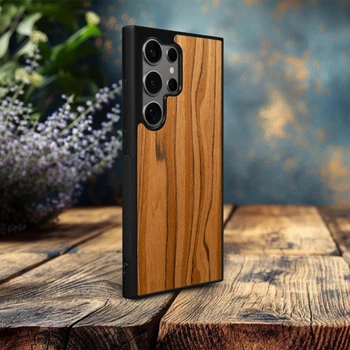 Накладка SkinBacker Wood для Samsung Galaxy S24 Ultra Римская оливка (80169)