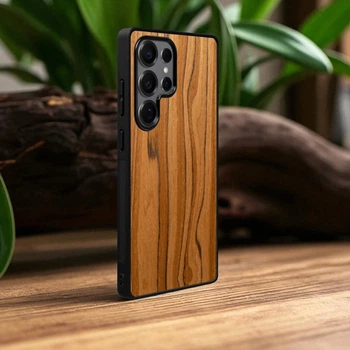 Накладка SkinBacker Wood для Samsung Galaxy S25 Ultra Римская оливка (80175)