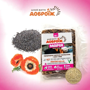 Живая Халва из пророщенных семечек "Мария" 50 г