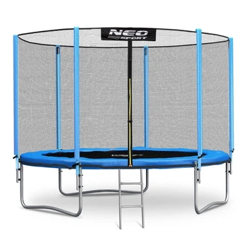 Батут Neo-Sport 8ft 252 см з драбинкою і захисною сіткою зовнішньою!