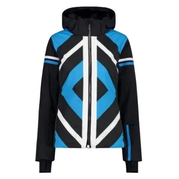 Куртка CMP Women's Geometric Patterned Ski Jacket Black/Blue XXS (1097-32W0256-U901 34)