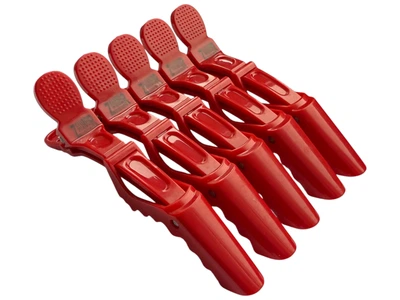Зажим для волос «Крокодил» пластиковый (красный) Zauber-manicure 06-091A-5