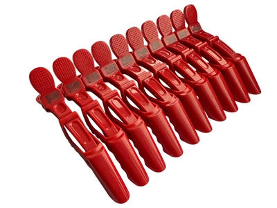 Зажим для волос «Крокодил» пластиковый (красный) Zauber-manicure 06-091A-10