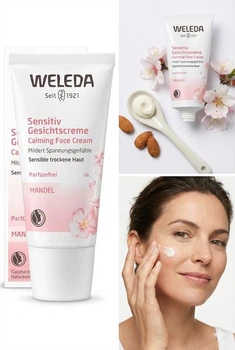 Успокаивающий крем для чувствительной кожи Weleda Sensitive gesichtscreme calming face cream (с миндалем и витаминами) 30 мл