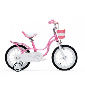 Детский двухколесный велосипед для девочки Royal Baby Little Swan Steel 16 дюймов RB16-18 с корзиной (Розовый)