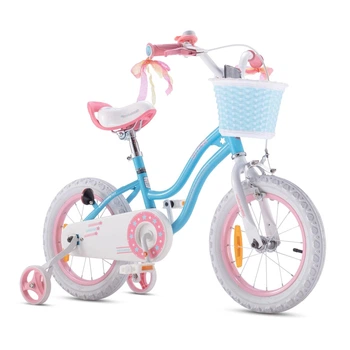 Детский двухколесный велосипед для девочки Royal Baby Stargirl 16 дюймов RB16G-1 с корзиной (Голубой)