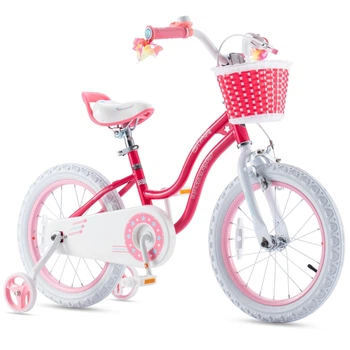 Детский двухколесный велосипед для девочки Royal Baby Stargirl 16 дюймов RB16G-1 с корзиной (Розовый)