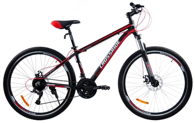 Велосипед горный алюминиевый 27.5 дюймов Crossride Hiland, рама 17" (Черно-красный)
