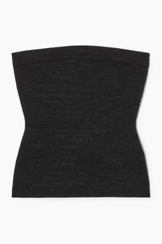 Топ бандо COS sparkly textured bandeau 1210981002 L Чорний