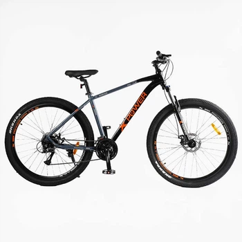 Велосипед Спортивный 29 дюймов Corso X-POWER PW-255 оборудование Shimano алюминиевая рама 19 дюймов 24 скорость. Black and Orange (165658)