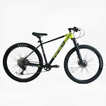 Велосипед Спортивний 29 дюймів Corso APEX PX-007 обладнання Shimano Deore алюмінієва рама 19 дюйм 12 швидкість. Black and Yellow (154711)