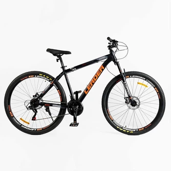 Велосипед Спортивный 29 дюймов Corso Leader LD-310 оборудование Shimano стальная рама 19 дюймов 21 скорость. Black and Orange (176389)