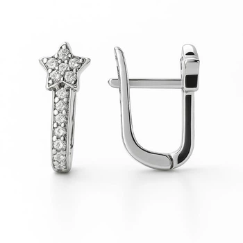 Сережки срібні Фантазія з фіанітами Silver Style (24581.12 sku:2300104051105)