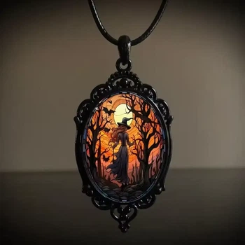 Кулон на мотузці Відьма - The Witch Чорний Помаранчевий Чорний Помаранчевий