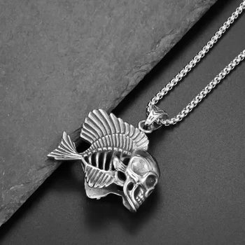 Кулон на ланцюжку Bone Fish Метал