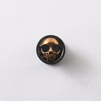 Тунелі металеві чорні Череп (1 шт) 12mm