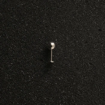 Пірсинг з медичної сталі лабрет 6 мм з кулькою 16 G 5x5mm Метал