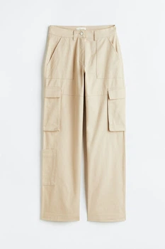 Жіночі штани H&M 209764-4 36(165/68) бежевий 2097640003