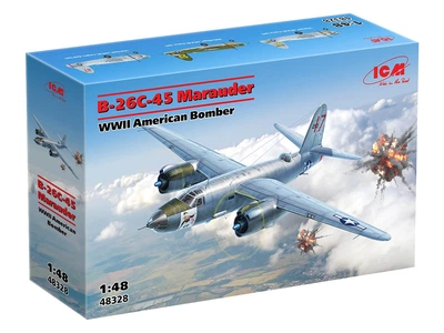 Сборная модель ICM – B-26C-45 Marauder, Американский бомбардировщик 2СВ (48328)