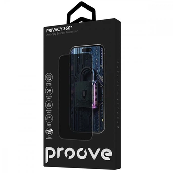 Защитное стекло Proove Privacy 360 Installation Box iPhone 14 Pro Max/15 Plus/16 Plus black