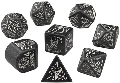 Zestaw uniwersalnych kości do gier Q-Workshop D6 Gra o Tron Nocna Straż 8 szt (5907699497751)