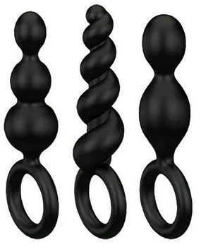 Набор анальных пробок Satisfyer Booty Call Черный 3 шт (4061504000756)