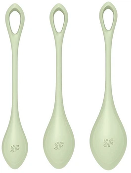 Набор йони бусин Satisfyer Yoni Power 2 Диаметр 2 - 2.5 - 3 см Зеленый (4049369043866)