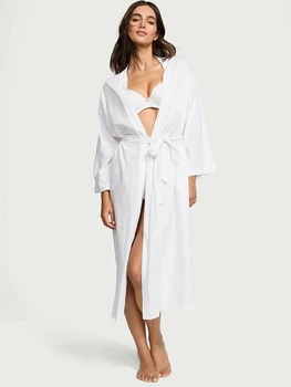 Халат жіночий бавовняний Victoria's Secret 985968178 XS/S Білий (1159849797)