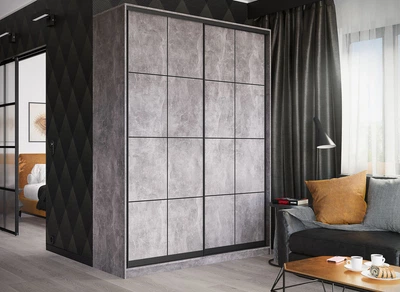 Шкаф купе двухдверный LOFT (120.1х45х240) Бетон