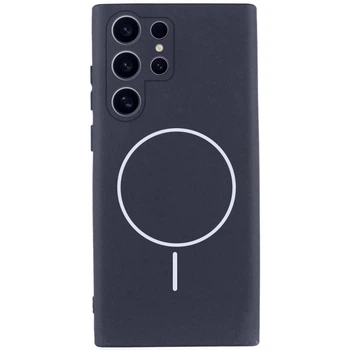 Чехол Silicone Cover Lakshmi Full Camera (AA) with Magnetic Fit для Samsung Galaxy S25 Ultra (Темно-синий / Midnight blue) Epik (240014)