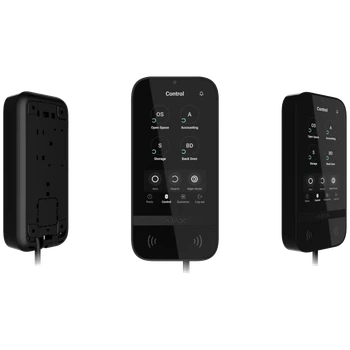 Ajax KeyPad TouchScreen Fibra ASP black проволочная сенсорная клавиатура