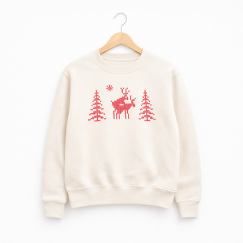 Чоловічий новорічний світшот колір білий, “Nordic Deer”, розмір S
