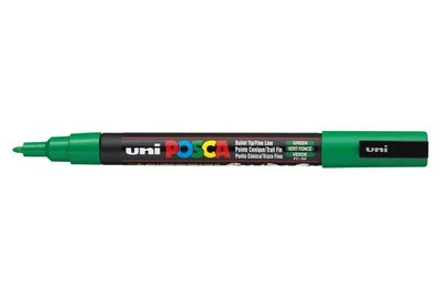 Маркер uni POSCA 0.9-1.3мм,зелений