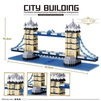 Конструктор Wange Архітектура - The Tower Bridge (Тауерський міст, Лондон) 1054 деталі, модель № 5215