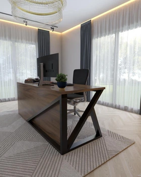 Стол руководителя в стиле лофт EcoLoft Консул DSP-1311-8 Дуб Ливорно