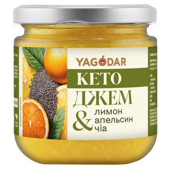 Лимон Апельсин Чиа кето-джем без сахара YAGODAR, 210 г
